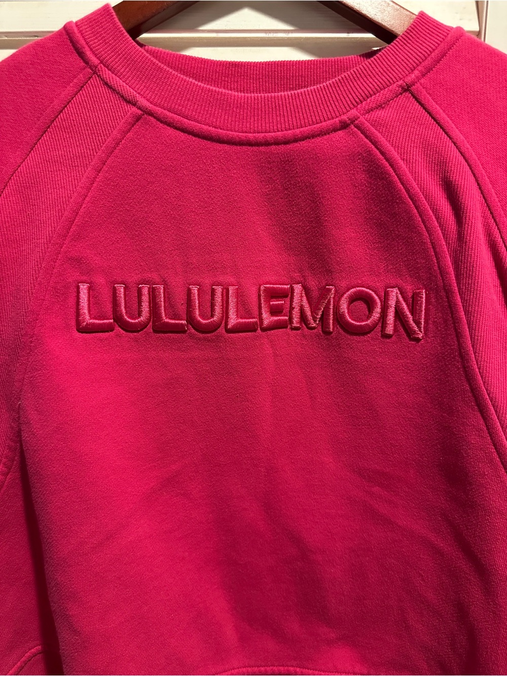 Lululemon Scuba Oversized Wordmark Sweatshirt Passionate Pink PSNT Pullover - Picture 2 of 8
